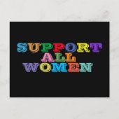 Steun alle vrouwen briefkaart (Voorkant)