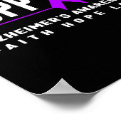 Steun Alzheimer’s Warrior Alzheimer’s Awar Poster (Hoek)