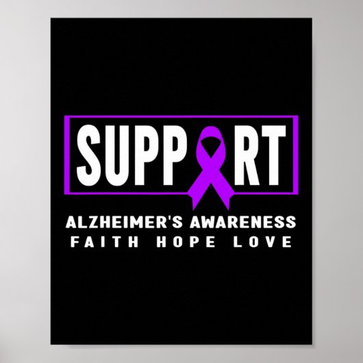 Steun Alzheimer’s Warrior Alzheimer’s Awar Poster (Voorkant)