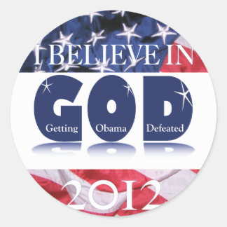 Steun Amerika IBIG2012 Ronde Sticker