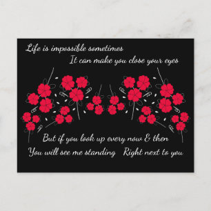 Steun ansichtkaart recht naast je staan briefkaart