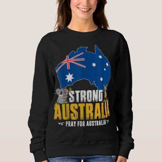 Steun Australië Sterk sparen koala Kangaroo Retro Trui (Voorkant)