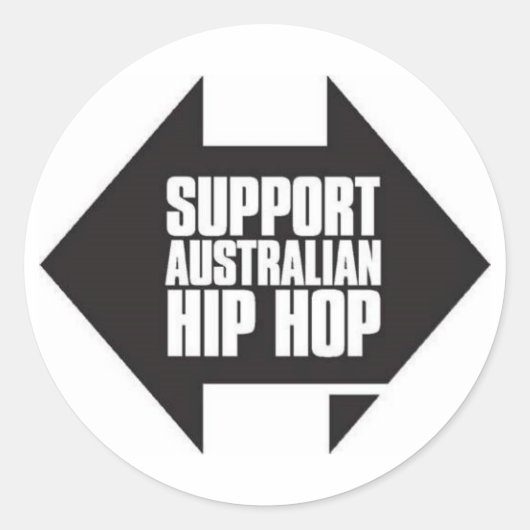 Steun Australische hiphop sticker (Voorkant)