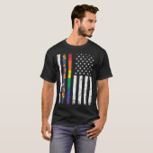 Steun Autisme Bewustzijn Regenboog Trots USA Ameri T-shirt (Voorkant volledig)