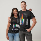 Steun Autisme Bewustzijn Regenboog Trots USA Ameri T-shirt (Unisex)