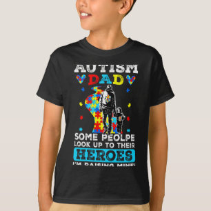 Steun Autisme Trotse Papa Autisme Bewustzijn Maand T-shirt
