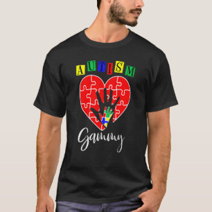 Steun Autisme  Vrouwen Liefde Hart Trots Grammy Au T-shirt