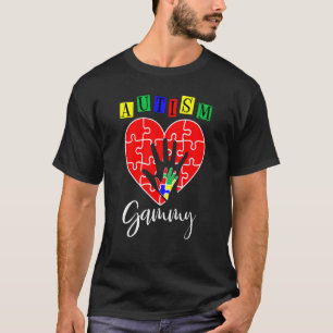 Steun Autisme  Vrouwen Liefde Hart Trots Grammy Au T-shirt
