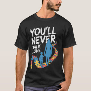 Steun Autisme Zoon Moeder Steun Autisme Zoon Bewus T-shirt