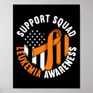 Steun Awareness Team I Bloedcellen Kanker Leuke Poster