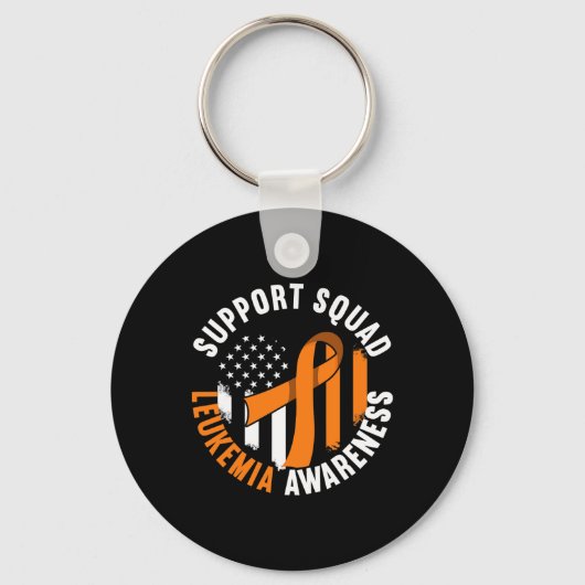Steun Awareness Team I Bloedcellen Kanker Leuke Sleutelhanger (Voorkant)