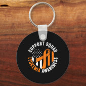 Steun Awareness Team I Bloedcellen Kanker Leuke Sleutelhanger (Voorkant)