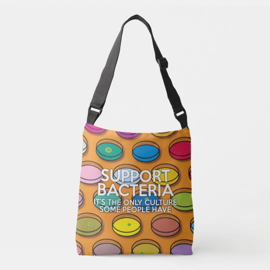 STEUN BACTERIËN Leuke Medische Wetenschap Crossbody Tas (Voorkant)