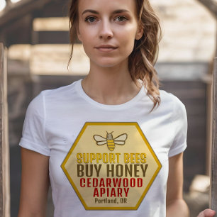 Steun Bijen Kopen Honey Farmer's Market Bijenmarkt T-shirt