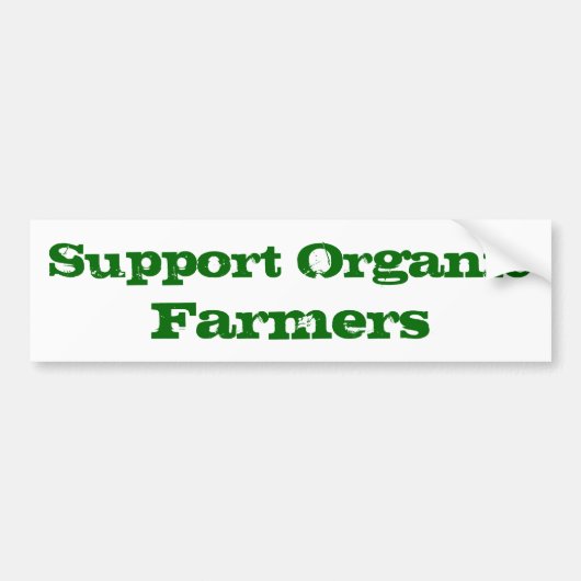 Steun biologische boeren bumpersticker (Voorkant)