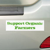 Steun biologische boeren bumpersticker (Op auto)
