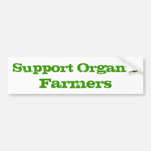 Steun biologische boeren bumpersticker (Voorkant)