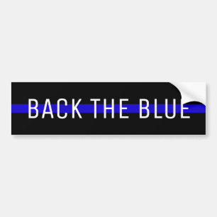 STEUN BLauw ONTFERM POLITIEBUMPERSTICKER Bumpersticker