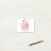 Steun Borstkankerbewustzijn Voor Anhangers BCA Post-it® Notes (Op bureau)