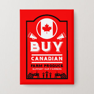 Steun Canadese boeren Button