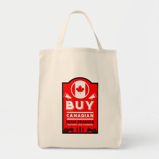 Steun Canadese Boeren Tote Bag (Voorkant)