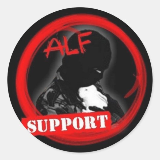 Steun de ALF! Ronde Sticker (Voorkant)