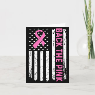 Steun de Amerikaanse Vlag Borstkankerbewustzijn Kaart