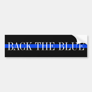 STEUN DE BLAUWE BUMPERSTICKER