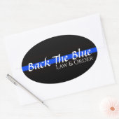 STEUN DE BLAUWE OVALE BUMPERSTICKER STICKER (Envelop)