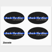 STEUN DE BLAUWE OVALE BUMPERSTICKER STICKER (Vel)