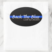 STEUN DE BLAUWE OVALE BUMPERSTICKER STICKER (Tas)