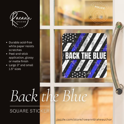 Steun de Blauwe Sticker