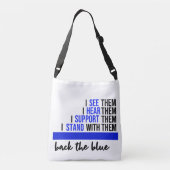 Steun de Blauwe Wetshandhaving Tas (Achterkant)