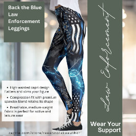 Steun de Blauwe Wetshandhavingsleggings Leggings