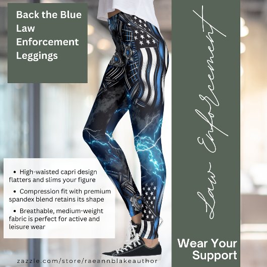 Steun de Blauwe Wetshandhavingsleggings Leggings