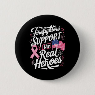 Steun de echte helden borstkanker chemo ronde button 5,7 cm