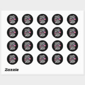 Steun de echte helden borstkanker chemo ronde sticker (Vel)