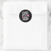 Steun de echte helden borstkanker chemo ronde sticker (Tas)