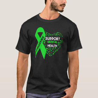 Steun de Geestelijke Gezondheid Groene Lint Geeste T-shirt