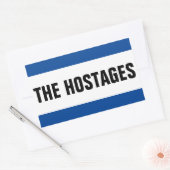 Steun de gijzelaars rechthoekige sticker (Envelop)