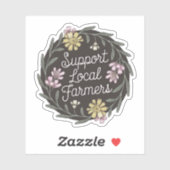 Steun de lokale bloemenboeren sticker (Vel)