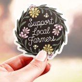Steun de lokale bloemenboeren sticker