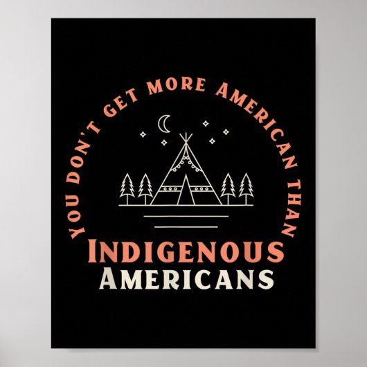 Steun de Native Americans – Pro-democratie  Poster (Voorkant)