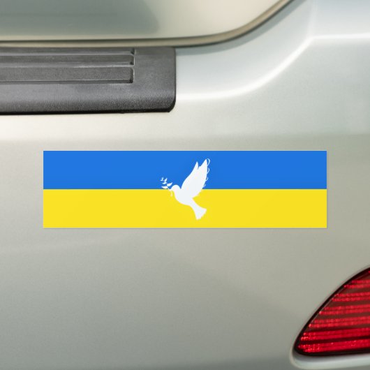 Steun de Oekraïense Bumpersticker Peace Dove (Op auto)