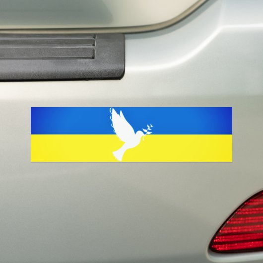 Steun de Oekraïense Bumperstickers Peace Dove (Op auto)