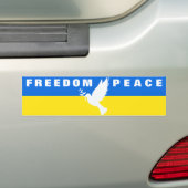 Steun de Oekraïense Bumperstickers Peace Dove Free (Op auto)
