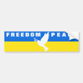 Steun de Oekraïense Bumperstickers Peace Dove Free (Voorkant)