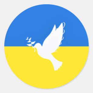 Steun de Oekraïense Sticker Dove of Peace Freedom