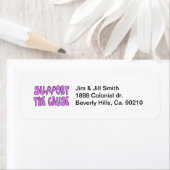 Steun de oorzaak van borstkanker etiket (Insitu)