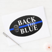 STEUN DE POLITIE BUMPERSTICKER OVALE STICKER (Envelop)